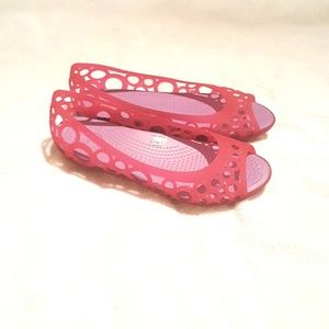 Crocs open toe flats